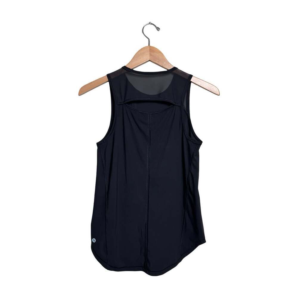 Lululemon Women’s Black Running Workout Tank Top Mesh Back Yoga Size 4-6 - Picture 2 of 7